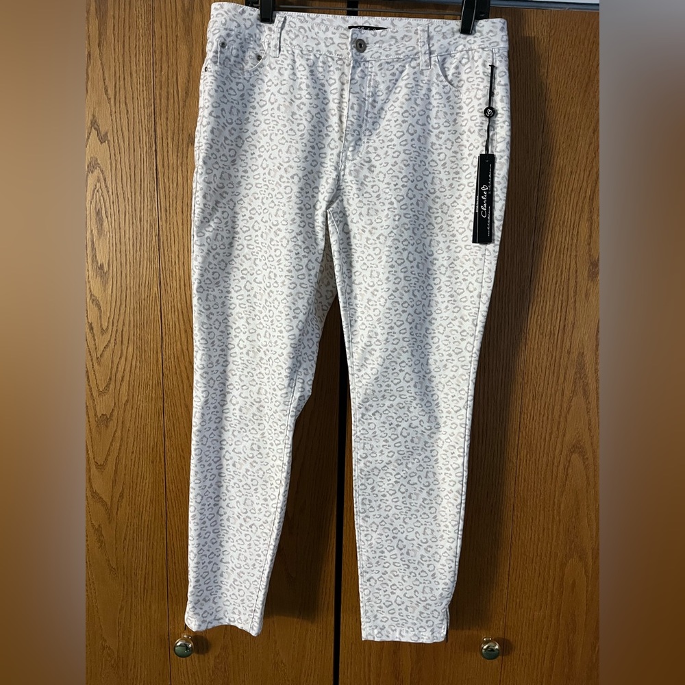 Charlie Collection leopard print Jean. Size 12